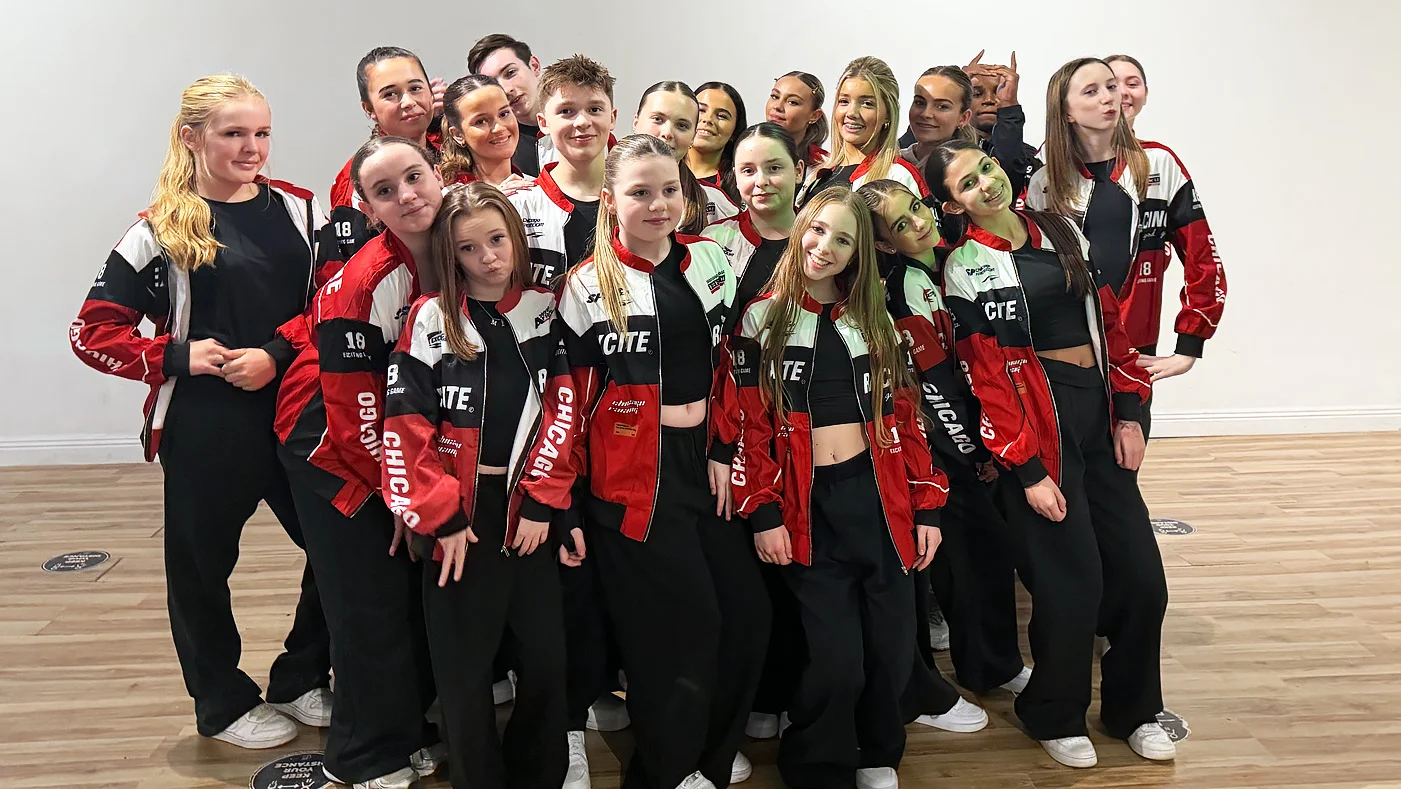 HK Dance Studios Elite Team mid-freestyle session, showing foundation-style hip hop technique